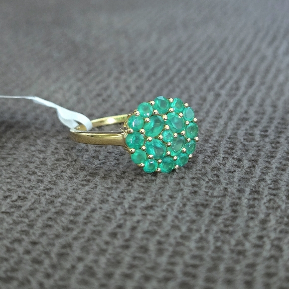 Shivam Green💚 Onyx Floral🌸 Cluster Ring💍 - NWT - Picture 11 of 16